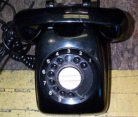 懐かしいダイアル式電話機,ダイヤル式,昔の電話機,昭和の黒い電話機